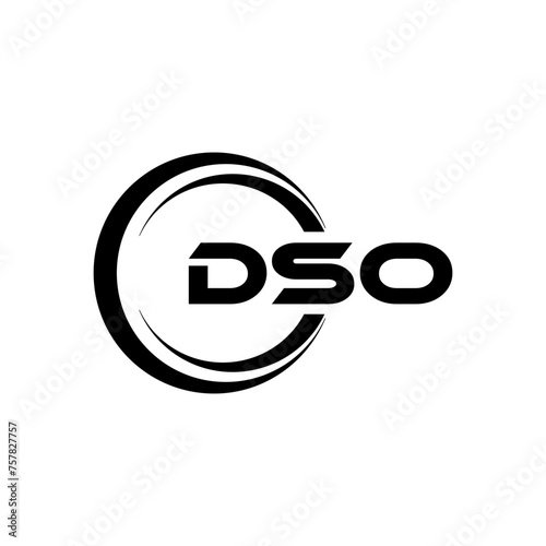 DSO letter logo design in illustration. Vector logo, calligraphy designs for logo, Poster, Invitation, etc. photo