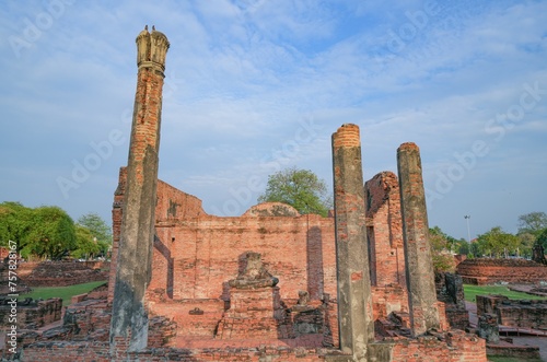 Wat Ratchaburana, Ayutthaya Province, Thailand, is the oldest temple built in 1424. See pictures of the old remains until today, taken on 26-01-2024.