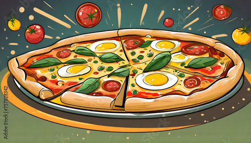 pizza with egg