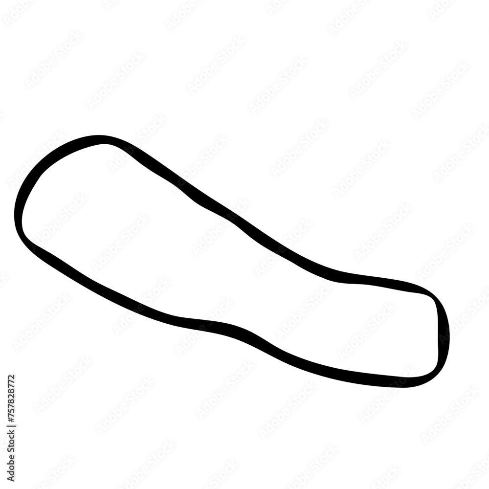 Nepal country simplified map. Black ink smooth outline contour on white background. Simple vector icon Nepal country simplified map. Black ink smooth outline contour on white background. Simple vector icon