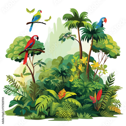Rainforest Clipart Clipart isolated on white background