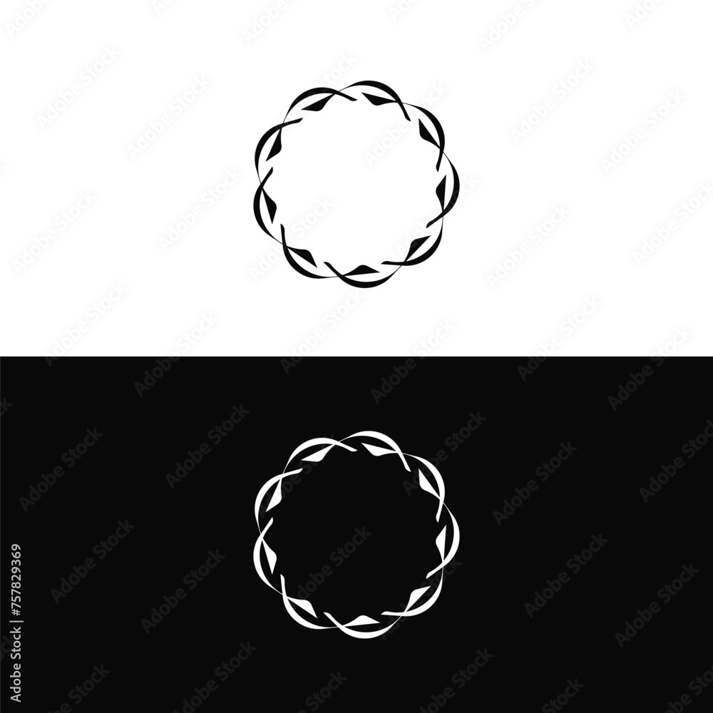 Round circular banner frames, borders . Circle vector logo Round circular banner frames, borders . Circle vector logo