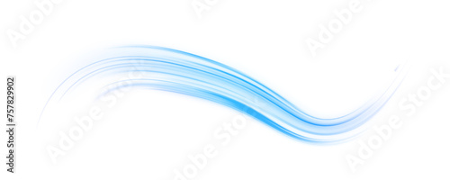 Wavy transparent curved lines in the form of the movement of sound waves in a set of different shapes of whirlpool. Light, light garland PNG.	 photo