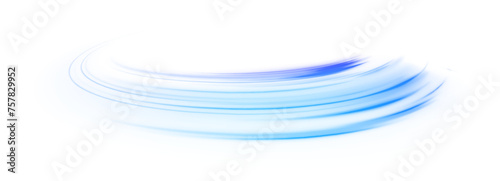 Blue wave curved lines for presentations, illustration of articles and publications on technological trends and innovations, covers of technological magazines. Light arc in blue colors.	