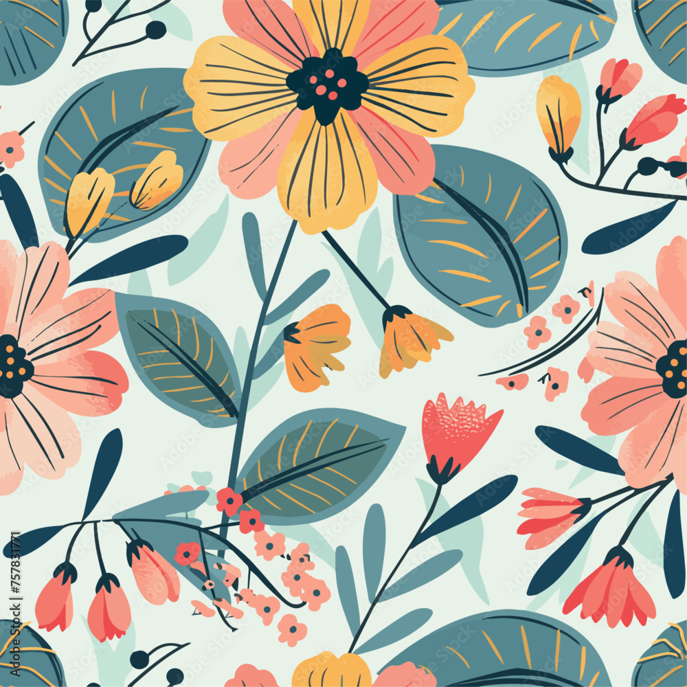 seamless pattern with flowers seamless pattern with flowers