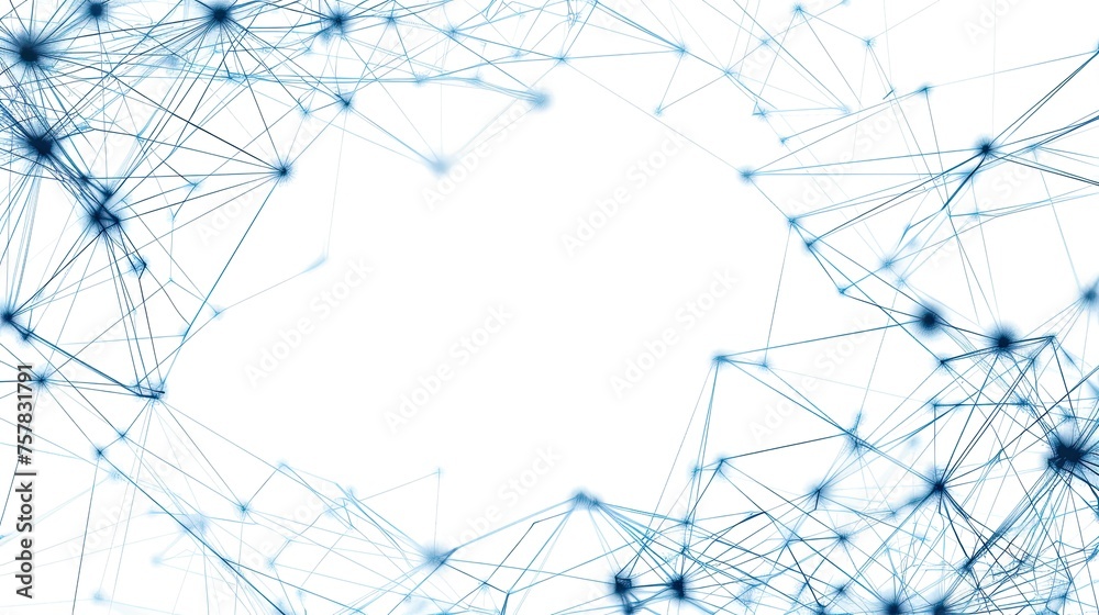 Abstract network connections on blue background Abstract network connections on blue background