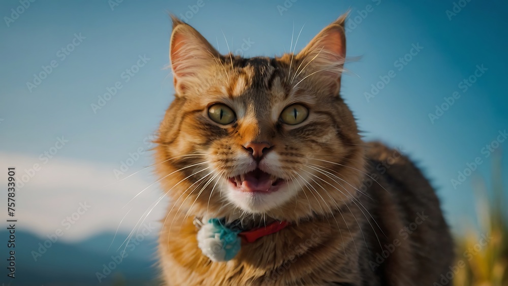 Surprise kitty, Cute cat wearing glasse, Cats taking a selfie on a blurred background Generative AI Surprise kitty, Cute cat wearing glasse, Cats taking a selfie on a blurred background Generative AI