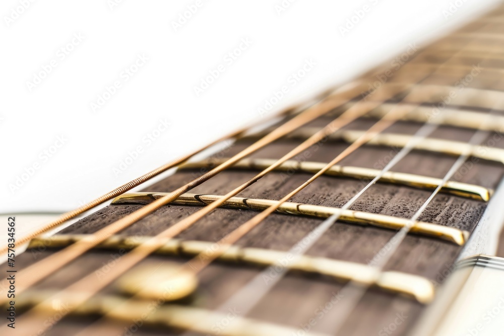 Bronze Guitar String Closeup on White Background - Bend Cable Acoustic Chord Circle Detail Bronze Guitar String Closeup on White Background - Bend Cable Acoustic Chord Circle Detail