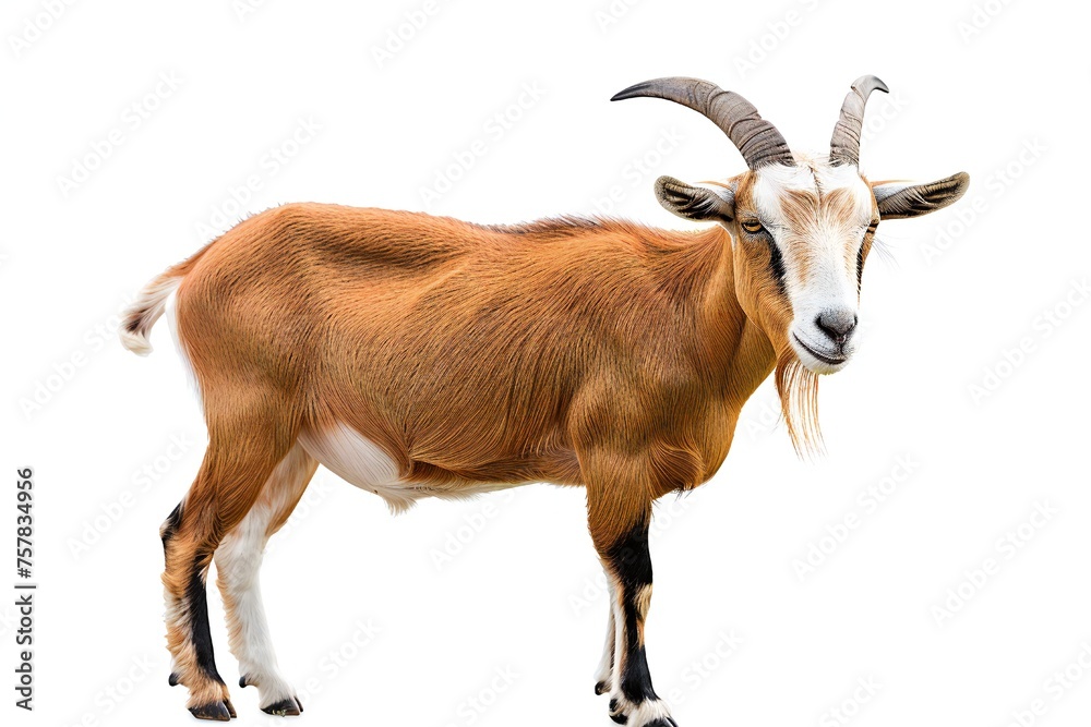 Goat isolated on white background Generative Ai Goat isolated on white background Generative Ai