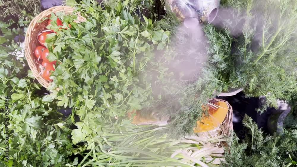 choosing green vegetable
in the greengrocery choosing green vegetable
in the greengrocery