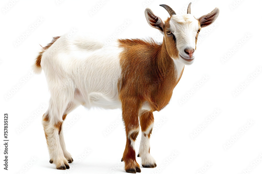 Goat isolated on white background Generative Ai Goat isolated on white background Generative Ai