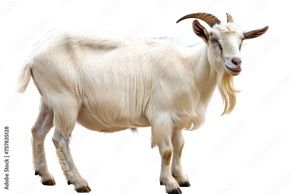 Goat isolated on white background Generative Ai Goat isolated on white background Generative Ai
