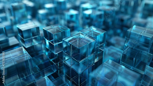 Cubed: The Blue Blockchain Revolution Generative AI photo
