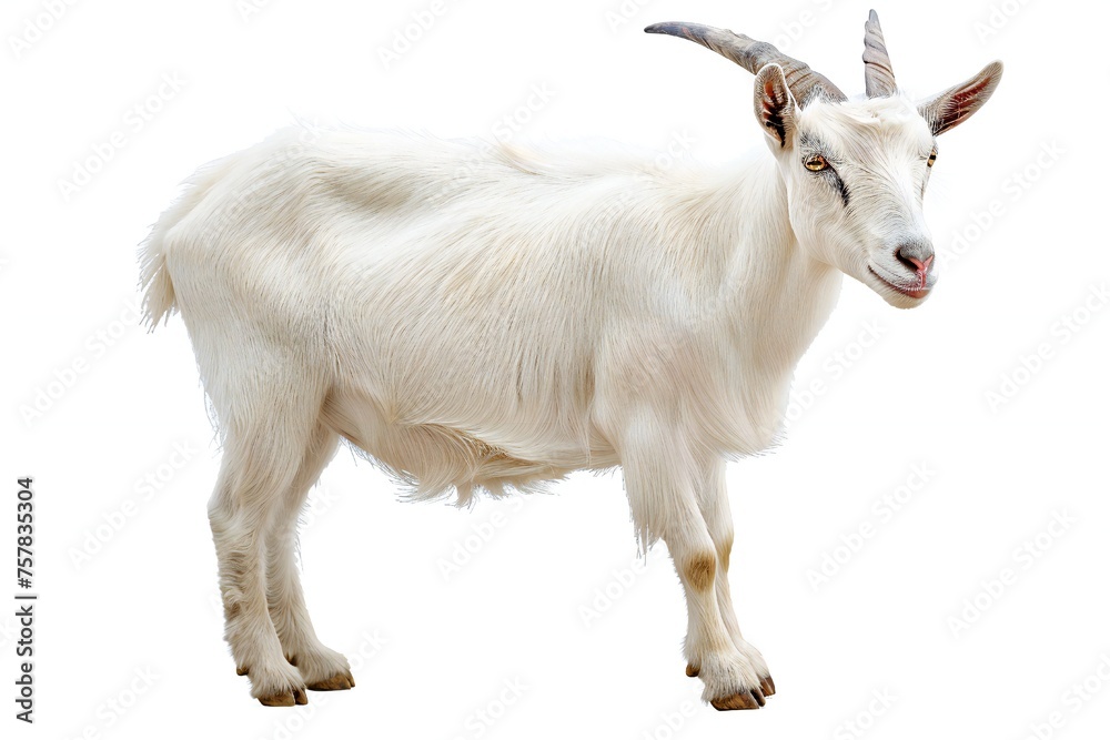 Fototapeta premium Goat isolated on white background Generative Ai 