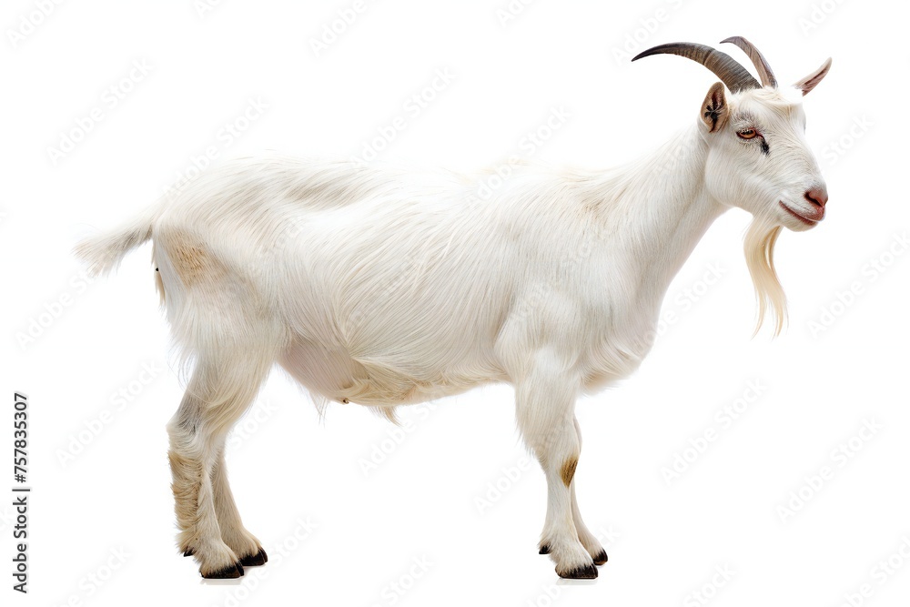 Fototapeta premium Goat isolated on white background Generative Ai 