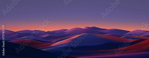 Pink Sunset Mountains  A Stunning View of the Desert Generative AI