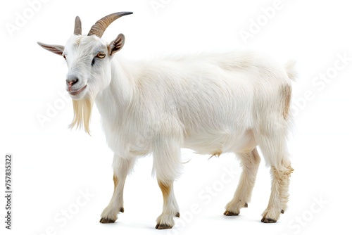 Goat isolated on white background Generative Ai 