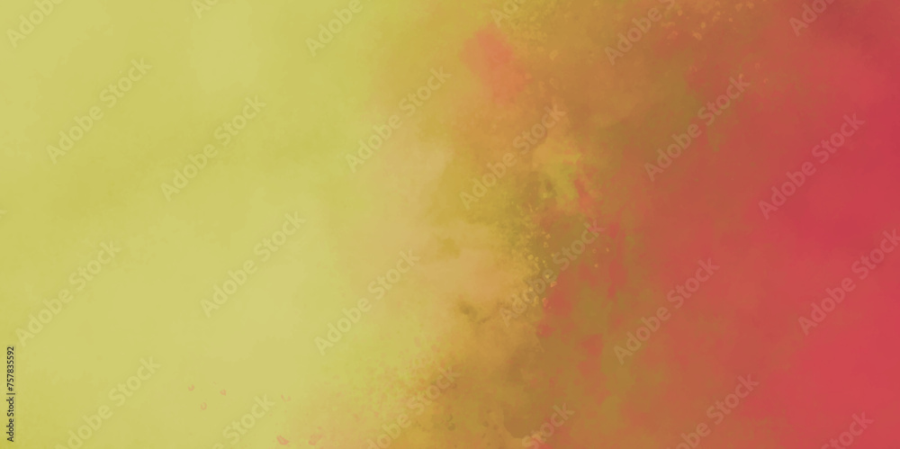 Red and yellow watercolor background texture design .abstract red and yellow watercolor painting background .Abstract panorama banner watercolor paint creative concept .