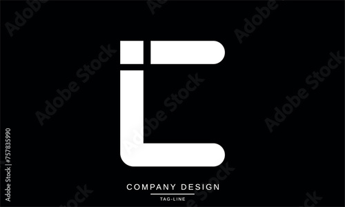 IC, CI Abstract Letters Logo Monogram Design Font Icon