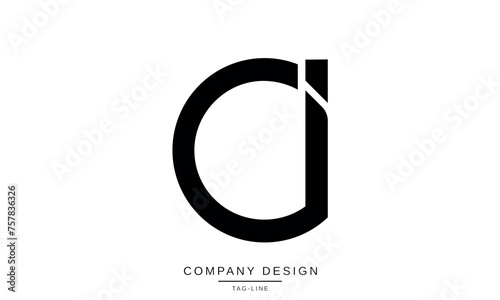 CI, IC Abstract Letters Logo Monogram Design Vector Font
