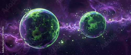 Galaxy Glow  A Purple Planetary Adventure Generative AI