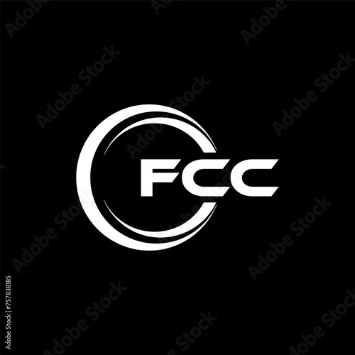 FCC letter logo design in illustration. Vector logo, calligraphy designs for logo, Poster, Invitation, etc. photo