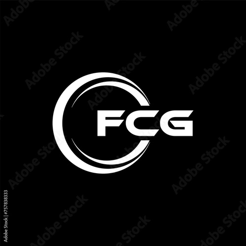 FCG letter logo design in illustration. Vector logo, calligraphy designs for logo, Poster, Invitation, etc.