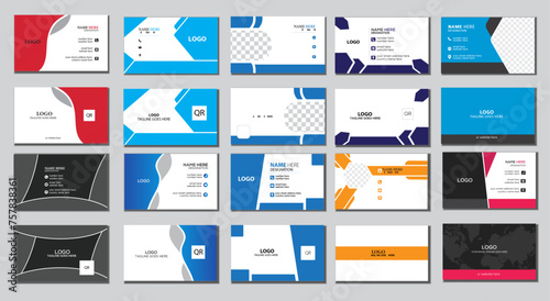 10 clean modern double-sided business card bundle 