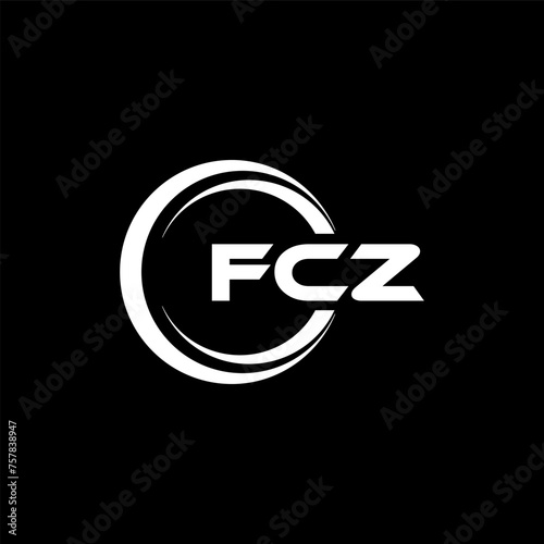 FCZ letter logo design in illustration. Vector logo, calligraphy designs for logo, Poster, Invitation, etc.