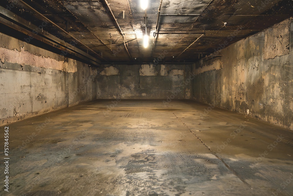 Inside empty old doomsday bunker Generative Ai 