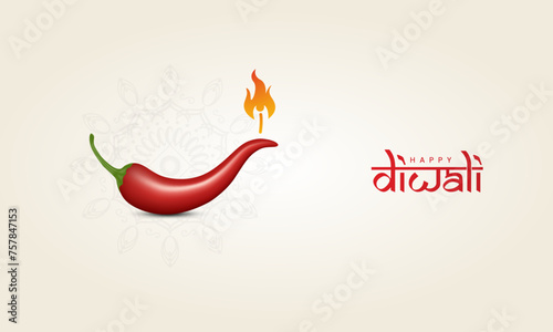 Happy Diwali Indian festival, camera lances with Diwali fire lamp, Diwali creative design for social media banner, poster vector illustration. 