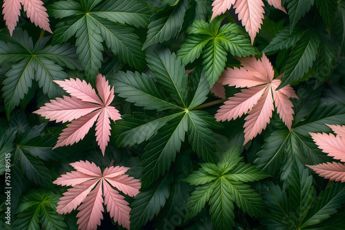 Close Up of Pink Leaves