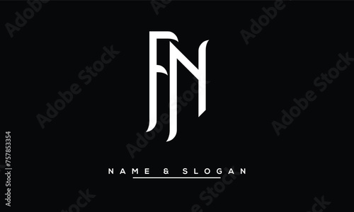 FN, NF, F, N Abstract Letters Logo Monogram