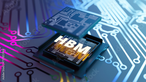 Photos High bandwidth Memory concepts backgrounds. 3d rendering