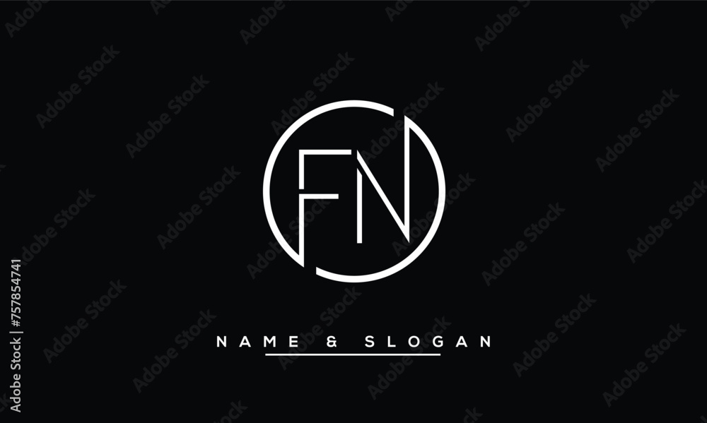 FN, NF, F, N Abstract Letters Logo Monogram FN, NF, F, N Abstract Letters Logo Monogram