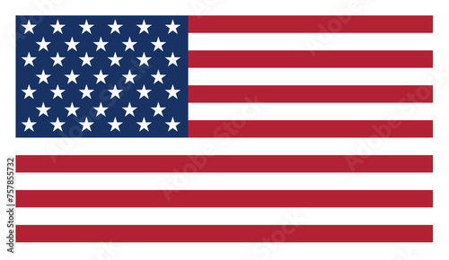 Vector image of American flag. Vector illustration of the USA flag. American flag.