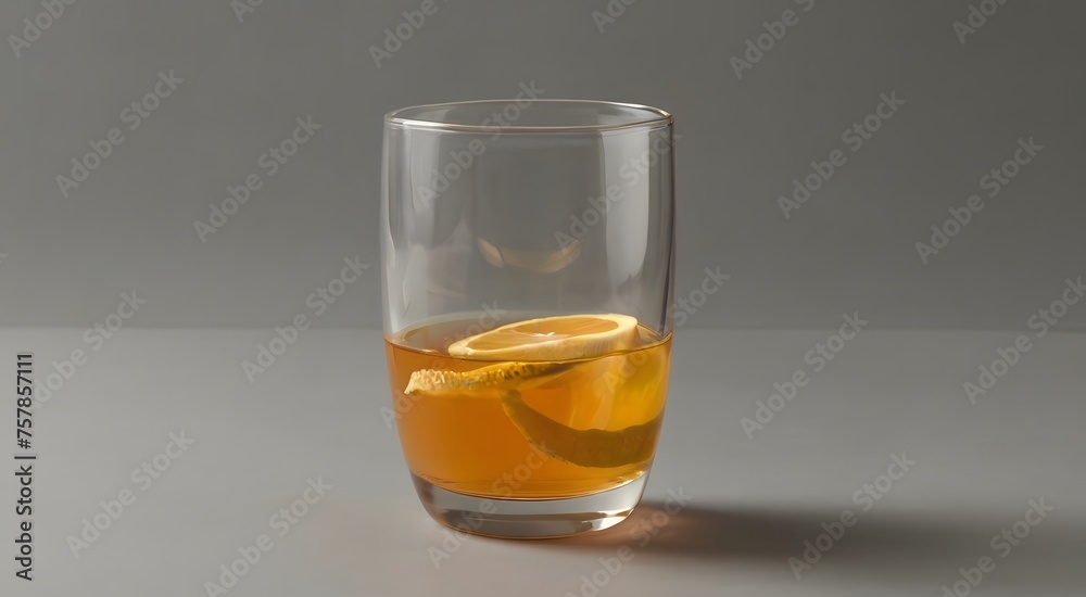 glass of whiskey with ice, ai generated