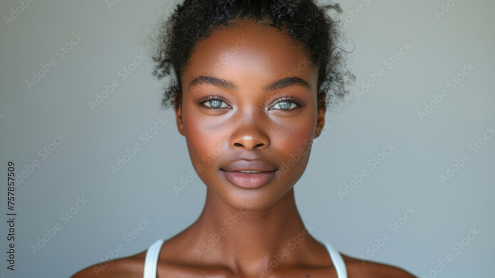 Ethereal beauty of a young woman with a subtle smile and dreamy gaze. Ethereal beauty of a young woman with a subtle smile and dreamy gaze.
