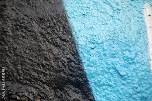 Fragment of graffiti. Trace of spray paint on wall. Spray paint.