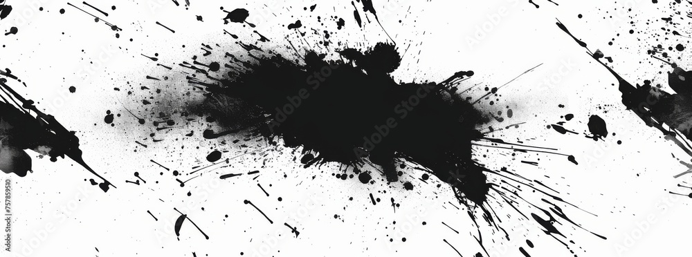 Fototapeta premium black blotted pattern of an ink splat