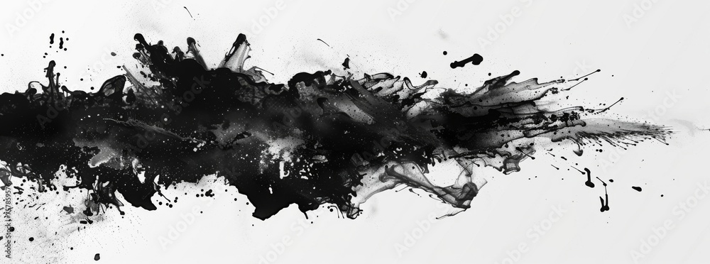 black blotted pattern of an ink splat black blotted pattern of an ink splat