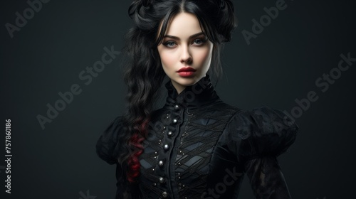 Victorian Gothic-Inspired Attire for Dark and Dramatic Look