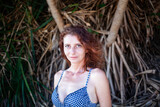 woman on a tropical beach in Thailand