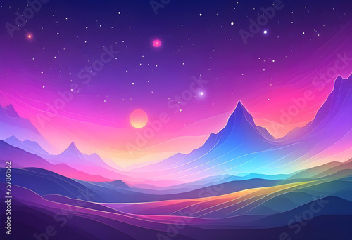 Galactic Gradient Landscape, Landscape, Galactic, Space, Universe, Cosmos, Gradient, Stars, Nebula, Astronomy, Outer Space, Fantasy, Sci-Fi, Astral, Sky, AI Generated © Say it with silence.