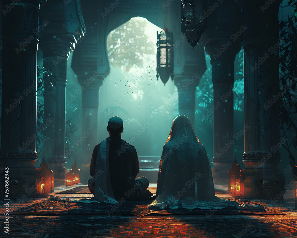 A moment of reflection where Muslims individuals involved in a misunderstanding take steps towards empathy and mutual respect A moment of reflection where Muslims individuals involved in a misunderstanding take steps towards empathy and mutual respect