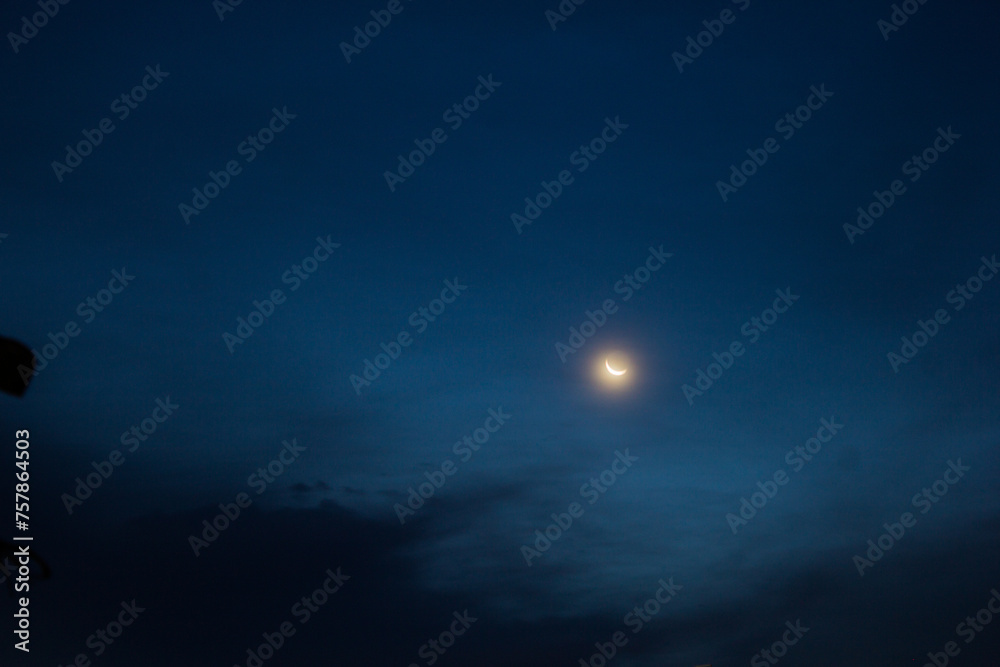 Portrait of the crescent moon on the 2nd day of fasting.
Pinrang, South Sulawesi Indonesia.
March 13 2024