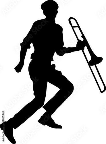 Jazz Musician Silhouette Collection For Design Element Templet
