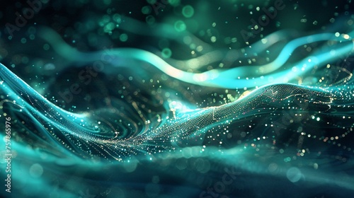 Glowing Waves of Light: A Neon Ocean of Colorful Splashes Generative AI
