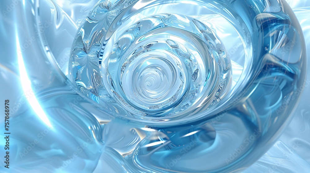 Fototapeta premium Frosted Glass Flower: A Monthly Event Celebration Generative AI