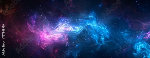 Purple and Blue Nebula  A Spectacular Sight for the Month of April Generative AI